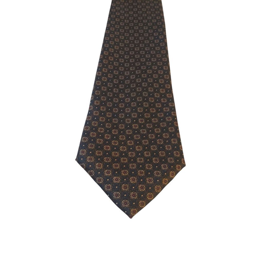 Ferrari Uomo Neck Tie Mens Blue Red Tan Floral Italian Silk Business Suit Church